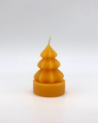 Deko-Kerze aus Bienenwachs I Tanne 3er Set