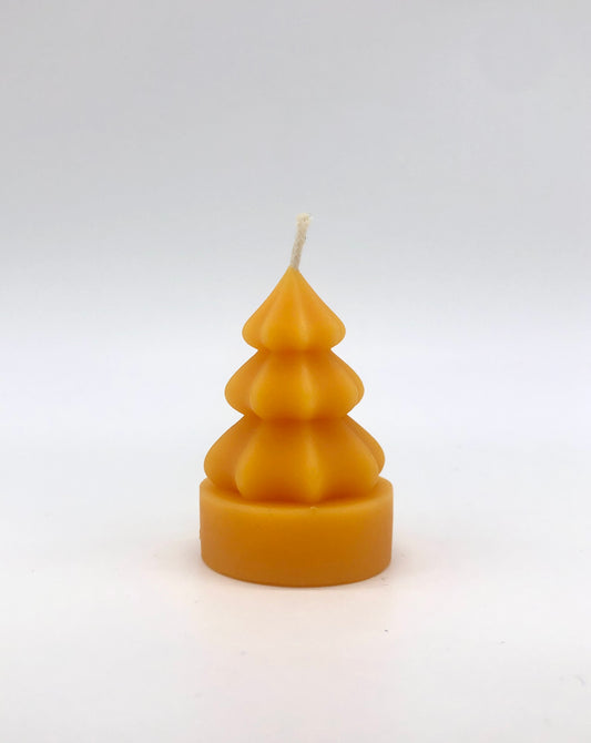 Deko-Kerze aus Bienenwachs I Tanne 3er Set